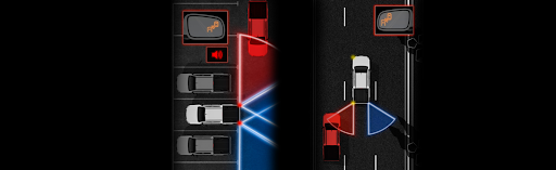 Hệ thống 2 ra đa với tính năng cảnh báo điểm mù cảnh báo phương tiện cắt ngang khi lùi xe